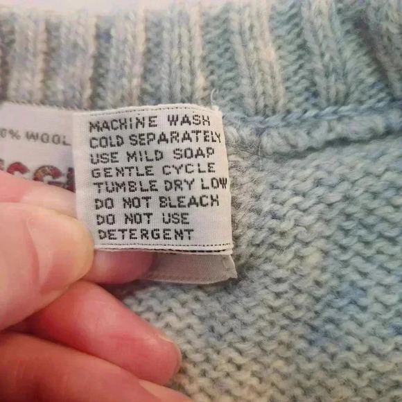 Vintage McGregor Vest Size M Light Blue Grey Wool Blend *See Description - Picture 4 of 12